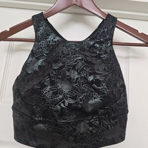 lululemon athletica Black Floral Sports Bra